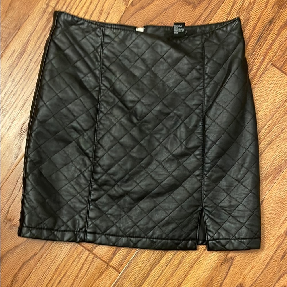 Black Quilted Skirt
